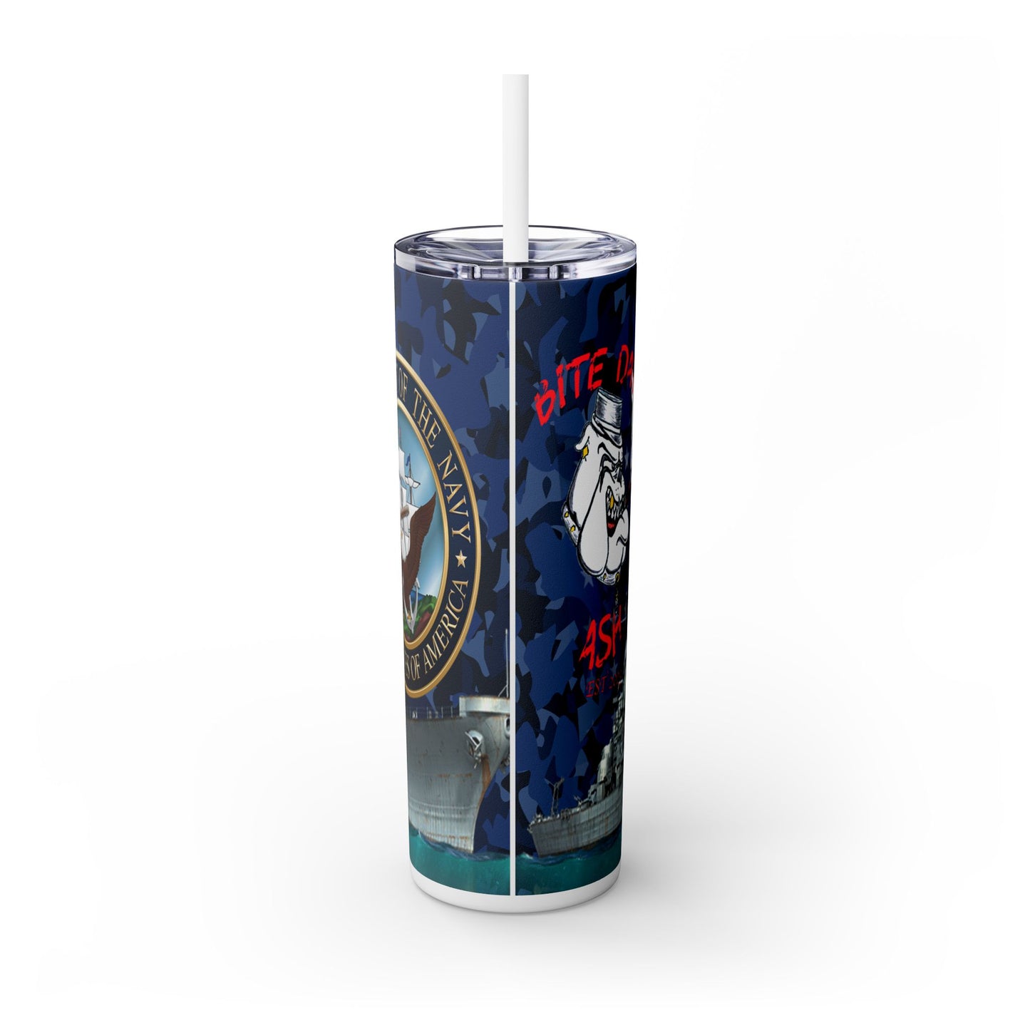 "Bat Dat Ash" Navy Tumbler, 20oz