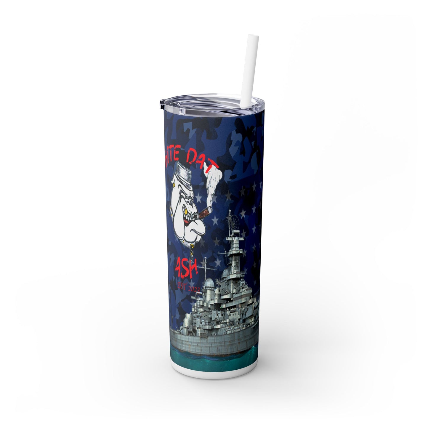 "Bat Dat Ash" Navy Tumbler, 20oz
